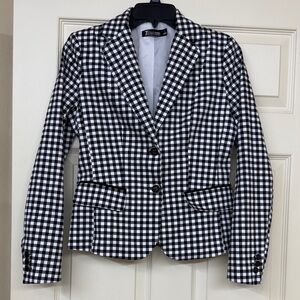 7th Avenue New York & Co Suiting Collection Women's Buffalo Check Blazer Size 2